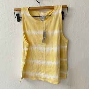 Outerknown Trippy Tank Tie Dye Yellow Organic Cotton size M